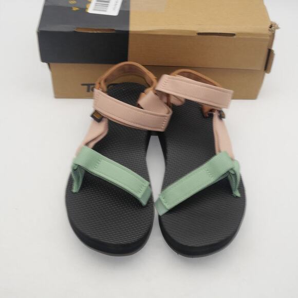NEW TEVA Original Universal Green Pink  Brown Strappy Flat Sandal Women's 8 - Picture 8 of 10